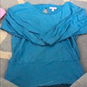 Lilly pulitzer blue 3/4 sleeve sweater